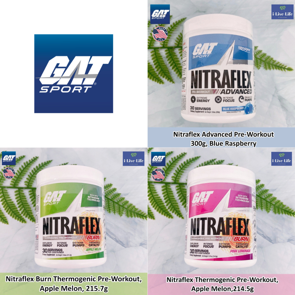 GAT SPORT - Nitraflex Advanced Pre-Workout Burn, 30 Servings พรีเวิร์คเอ้าท์