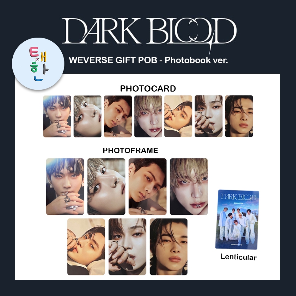 🔥ส่งด่วน ส่งทันที🔥 [ENHYPEN] PHOTOCARD EVENT อัลบั้ม DARK BLOOD (Weverse Shop POB PHOTOBOOK Ver.)