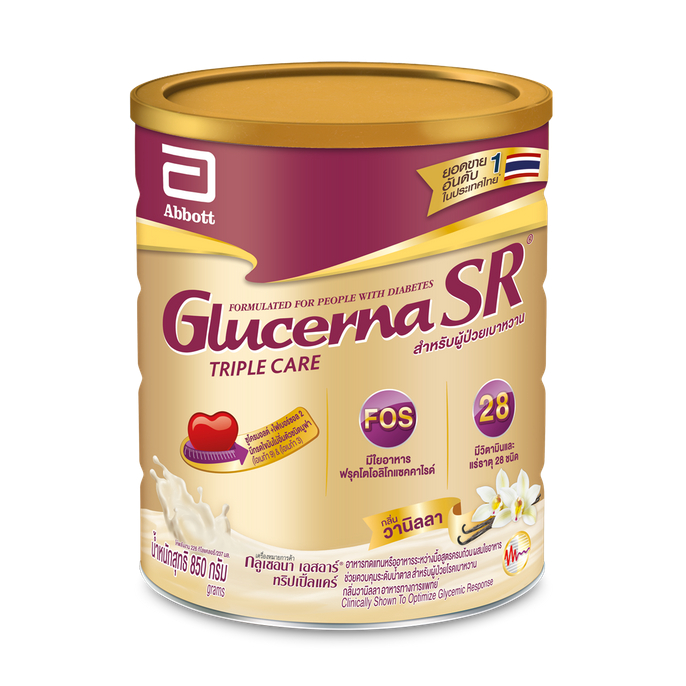 Abbott Glucerna SR Powd อาหารทดแทนสำหรับผู้ป่วยโรคเบาหวาน 800g กลิ่นวานิลลา