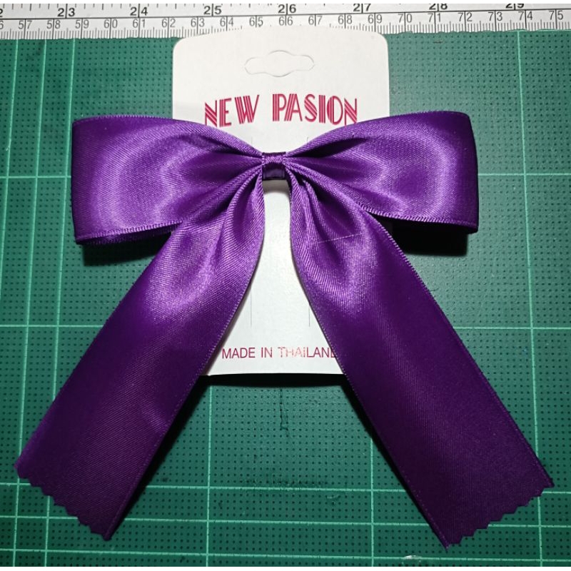 โบว์นักเรียนมัธยมปลายสีม่วง ขนาดริบบิ้น1.5"