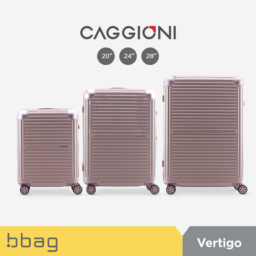 CAGGIONI กระเป๋าเดินทาง  รุ่นเวอร์ติโก N19081 - สีชมพู