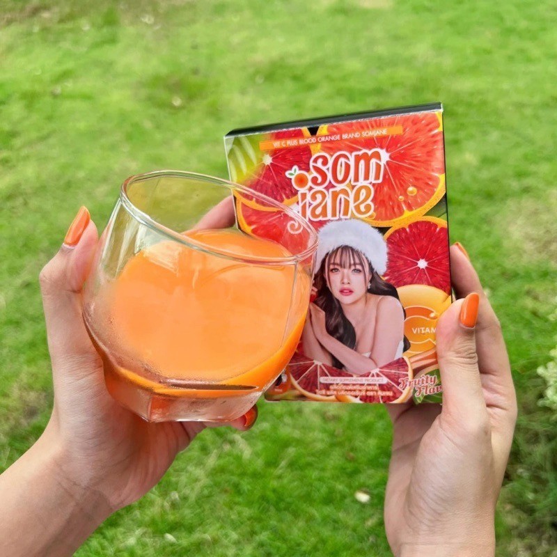 SOMJANE วิตซี ส้มเจน ของเจนนี่ น้ำตาล 0% สตรอเบอรี่ ลิ้นจี่ คอลลาเจน ผิวใส - รูปที่ 2