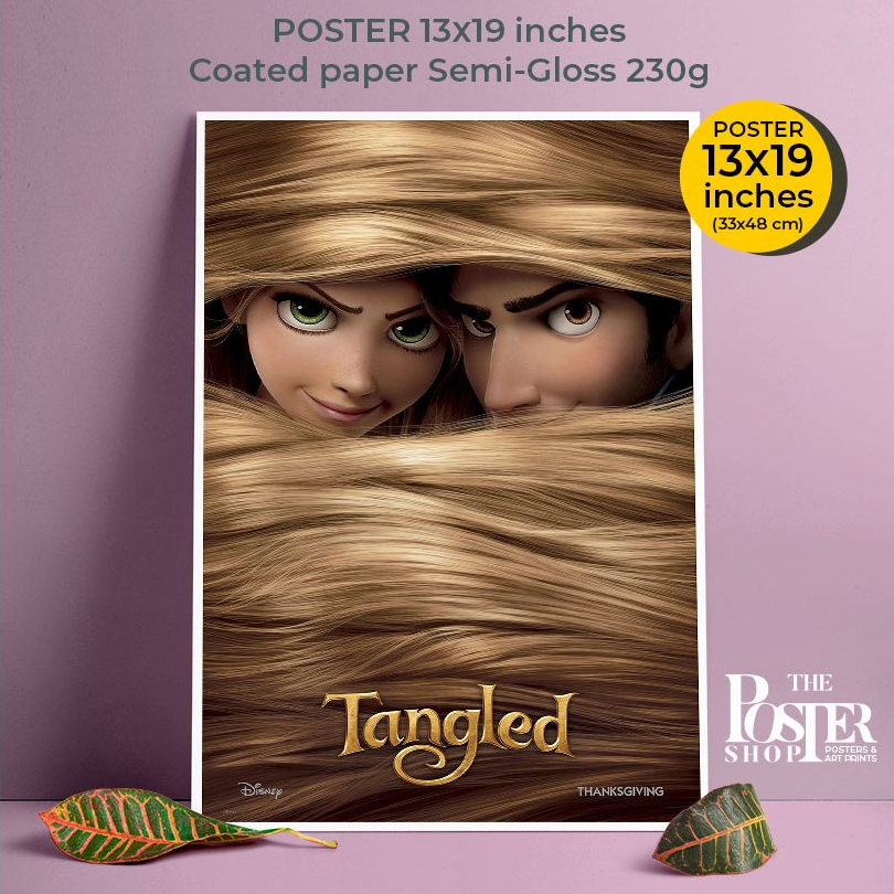 Tangled Poster โปสเตอร์ราพันเซล เจ้าหญิงผมยาวกับโจรซ่าจอมแสบ ภาพขนาด 33X48 cm (ไม่มีกรอบรูป)