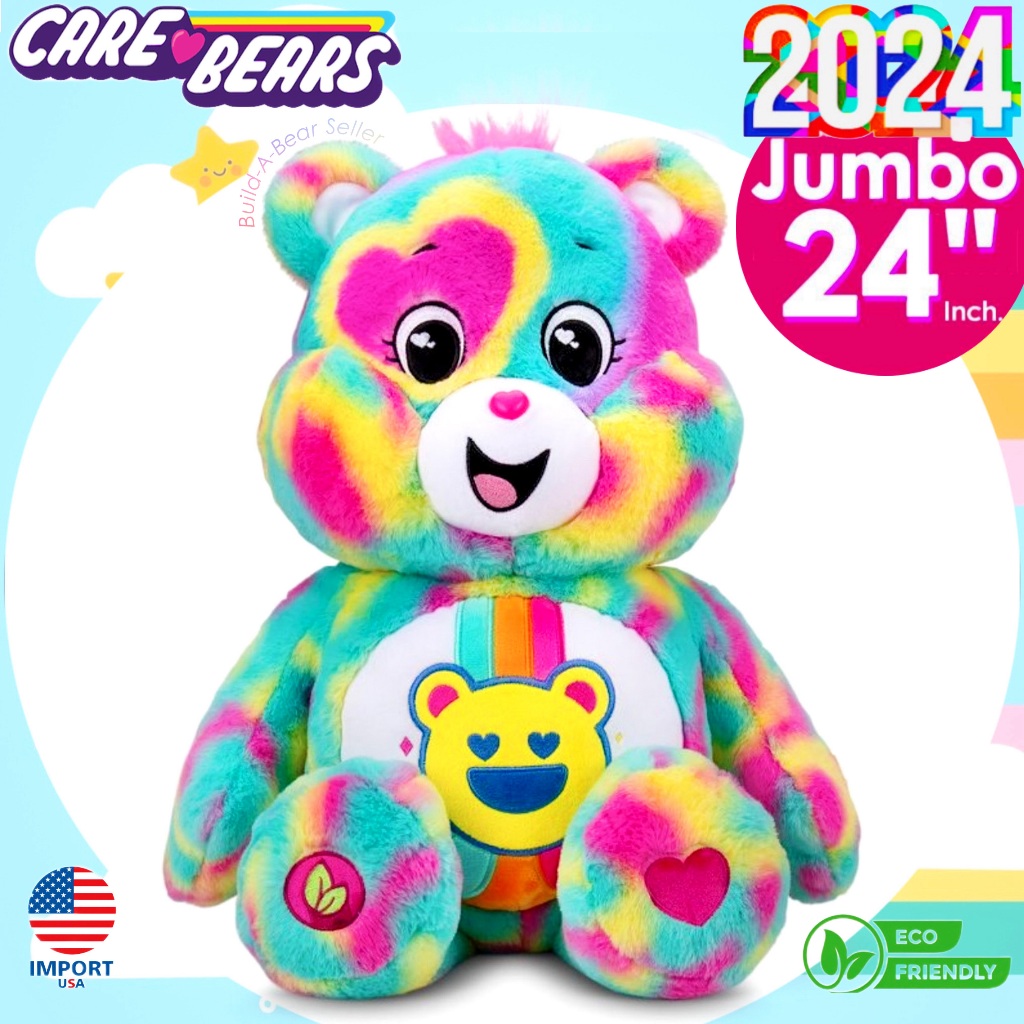 USA 𝑵𝒆𝒘 𝟐𝟎𝟐𝟒 พร้อมส่ง Care Bears Recycle Bear Good Vibes Bear Jumbo 24" (ตัวใหญ่สุด) นำเข้าอเมริกาแท้
