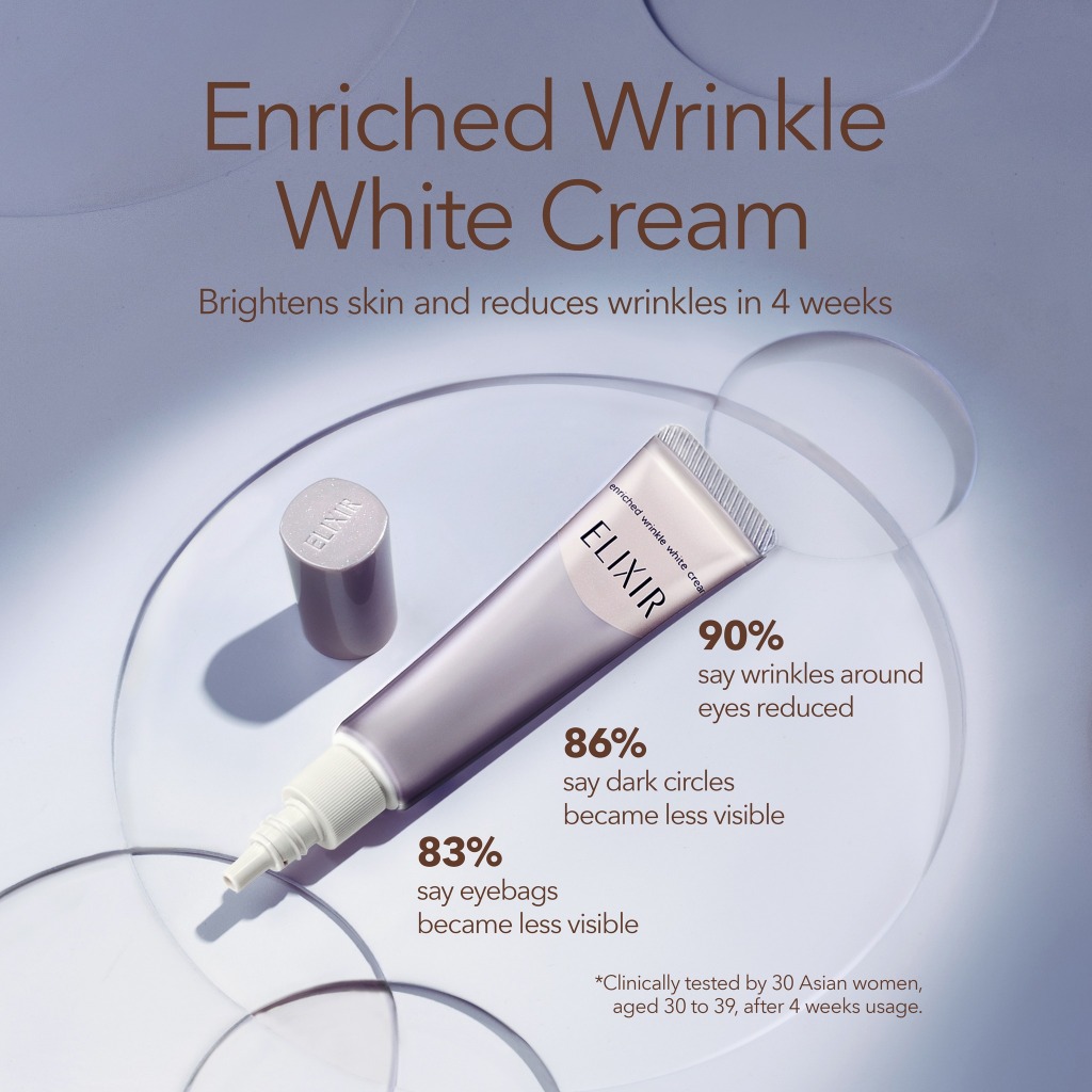 ฉลากไทย ELIXIR Whitening & Skin Care by Age Enriched Wrinkle White Cream 15 g.