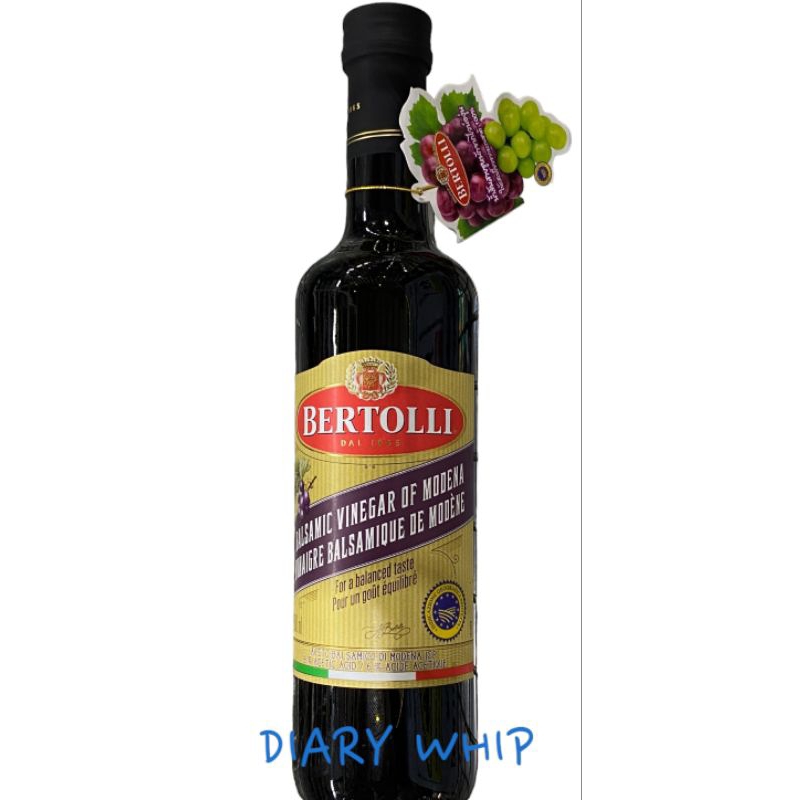 BERTOLLI  BALSAMIC  VINEGAR  500 ML. เบอร์ทอลลี่ น้ำส้มบัลซามิก 500 มิลลิลิตร