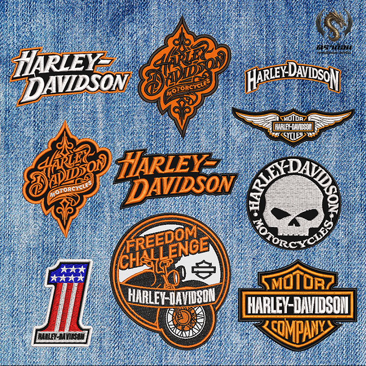 อาร์มปัก ฮาร์เลย์ เดวิดสัน Harley Davidson วัสดุตกแต่งผ้า อาร์มติดเสื้อ ตัวรีดติดเสื้อ อาร์มตีนตุ๊กแก ปักแน่น เน้นคุณภาพ