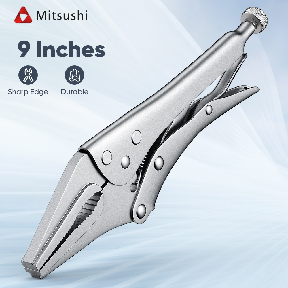Mitsushi คีมล็อค คีมล็อคปากตรง 9 นิ้ว คีมล็อก  คีมปากตรง คีมโซโล