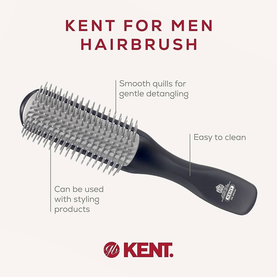 แปรงหวีผมจาก อังกฤษ KENT For Men Narrow Hairbrush (KFM2 / KFM3 /KFM4) ไม่เกิดไฟฟ้าสถิตย์