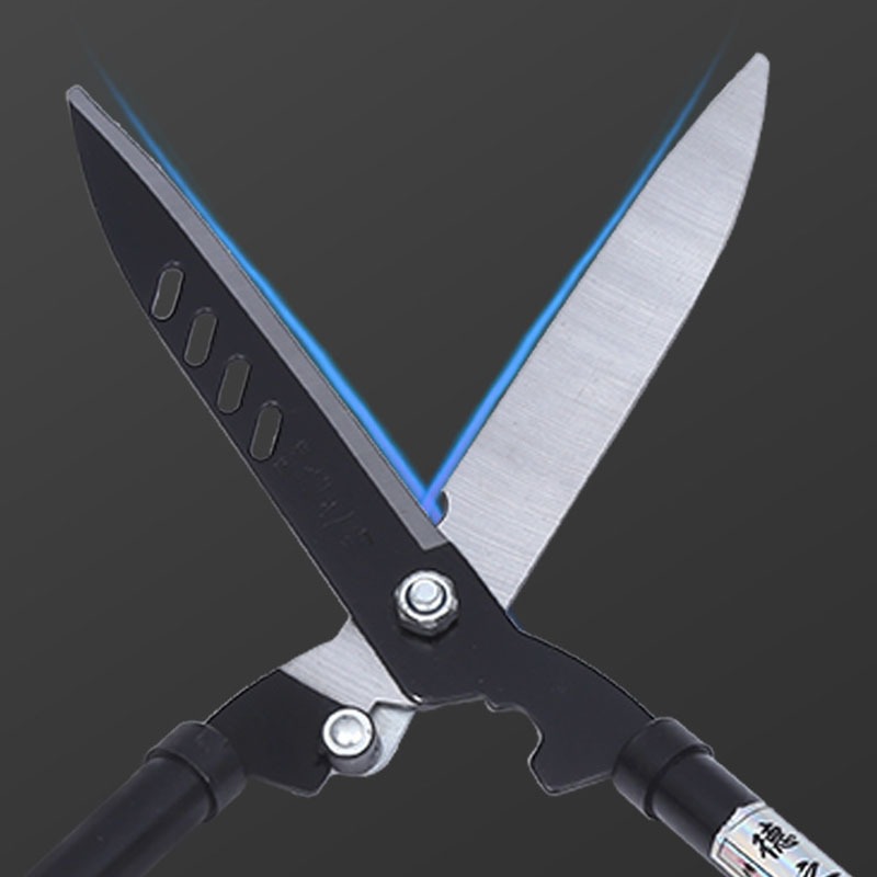 กรรไกรตัดหญ้า ตกแต่งสวน คมมากและตัดง่าย ฟันตรง ยืดได้ แต่งกิ่งยาว เหล็กหุ้มยาง A2668 - รูปที่ 2