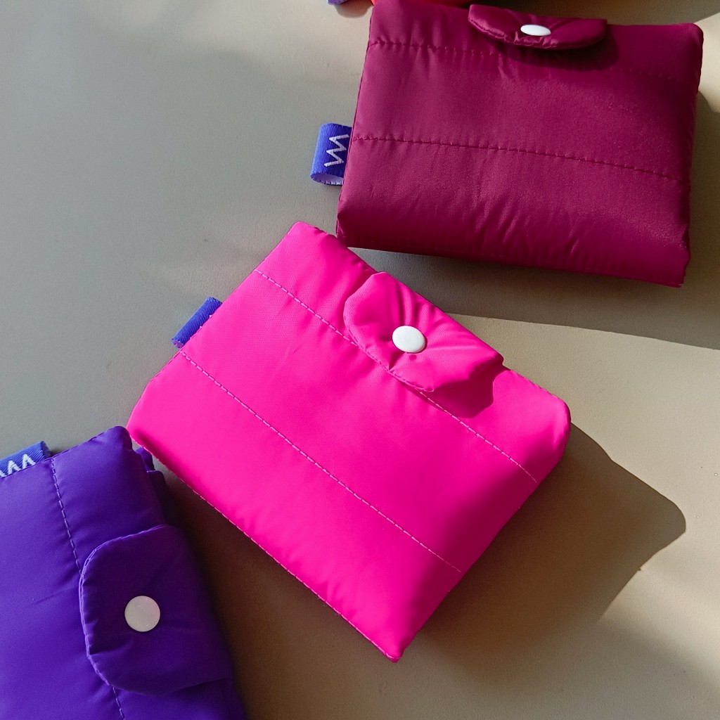 Hukmum Bubble wallet Neon pink : กระเป๋าสตางค์ใบเล็ก มีช่องใส่เหรียญ แบงค์ บัตร 'มี 12 สี'
