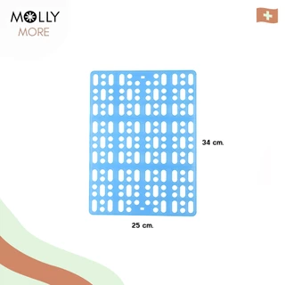 MOLLY แผ่นปูกรง แบบใส มีตัวล็อค แผ่นรองพื้นกรง ปูพื้นห้อง กันลื่น แผ่นรองกรงสัตว์เลี้ยง แผ่นปูพื้น แผ่นสแลค