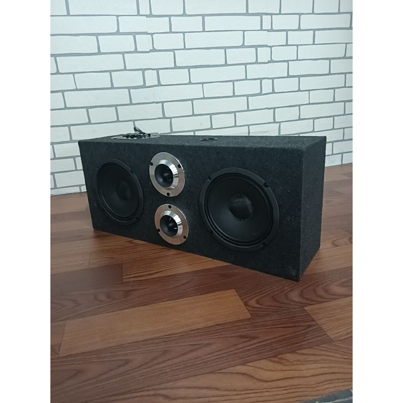 ลำโพงบลูทูธ ชุดพร้อมฟัง ดอก 6.5" ×2 ทวิตเตอร์ 4"×2 สายมิดโล สายพกพา