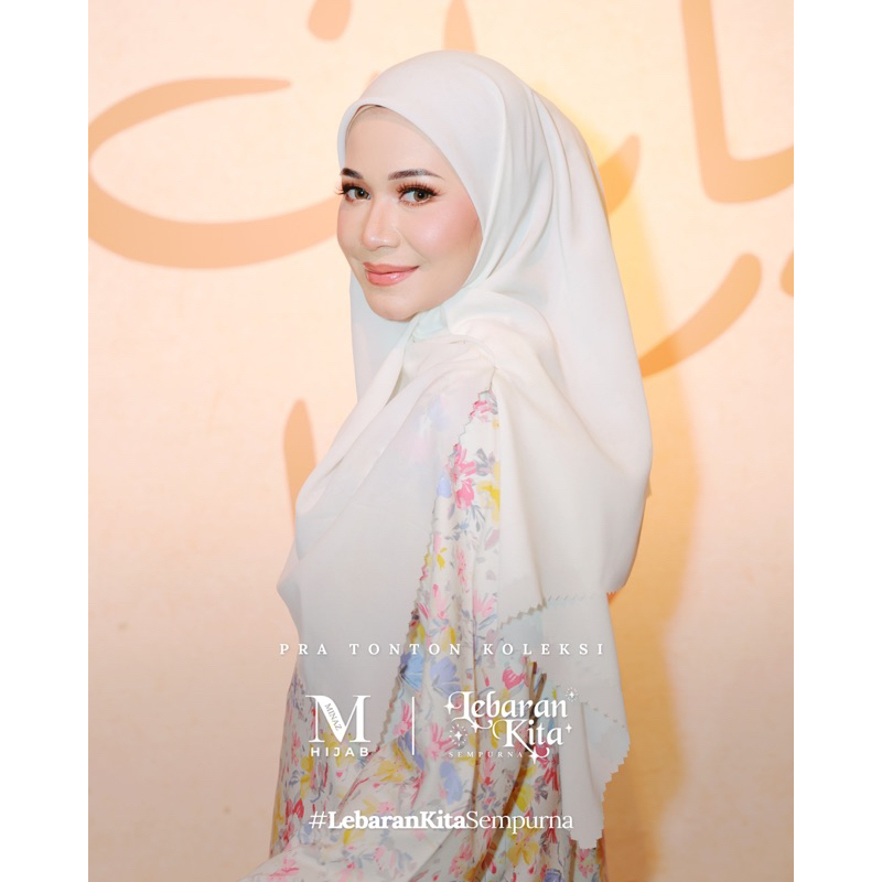 ผ้าคลุม Minaz สีพื้น MONOGRAM Chiffon