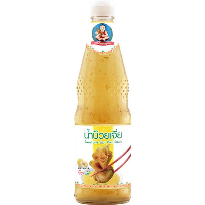 ขวดใหญ่!! 1ขวด เด็กสมบูรณ์ น้ำจิ้มบ๊วยเจี่ย ขนาด800 มล. fl .