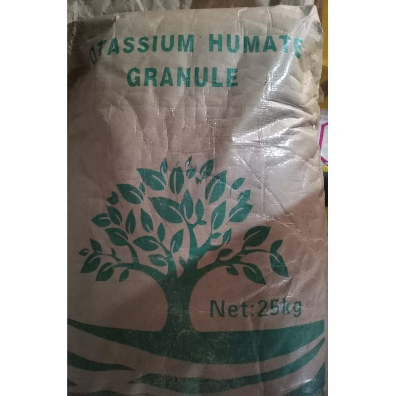 ฮิวมิกเกร็ด​/ผง ขนาด​25​ก.ก Potassium Humate 95%  โพแทสเซียมฮิวเมท คุณภาพสูง