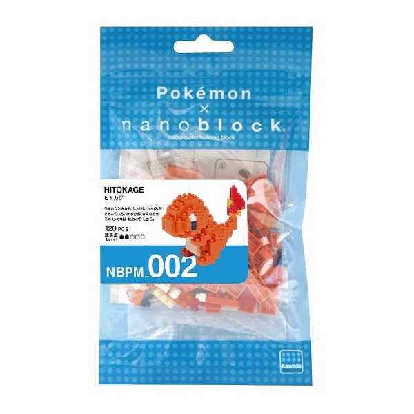 Kawada nanoblock Pokemon NBPM_002 Hitokage (Charmander) 4972825146200 (นาโนบล็อค)