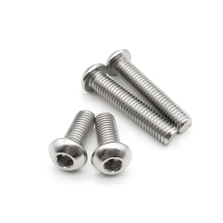 สกรู หัวจมกลม สแตนเลส เกลียวมิลตลอด M5 ISO7380 Button Head Hexagon Socket SUS 304