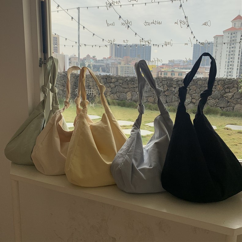 พร้อมส่งจากไทย Nature tote กระเป๋าผ้าสะพายไหล่ (MN169)