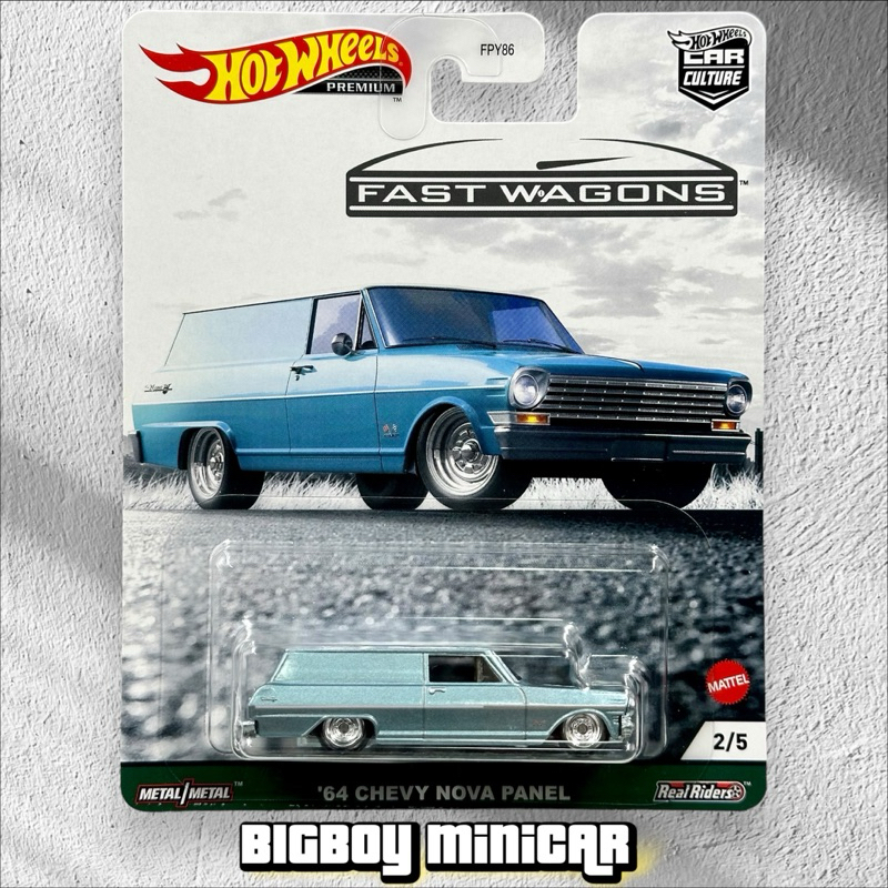 Hot Wheels Premium - 64 CHEVY NOVA PANEL ล้อยาง