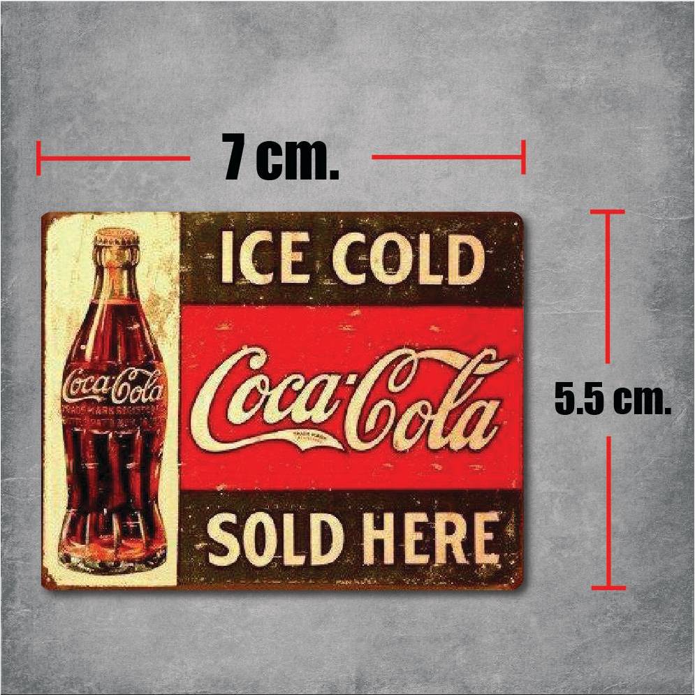 sticker pvc coca cola ice cold สติกเกอร์ โค้ก งานพิมพ์ดีที่สุด OFFSET PRINTING เคลือบ UV กันแดด กันน้ำ