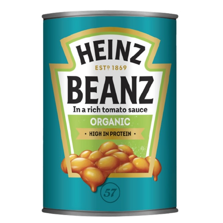 Heinz Beans Organic in Tomato Sauce ไฮนซ์ ถั่วออร์แกนิค ในซอสมะเขือเทศ 415g.