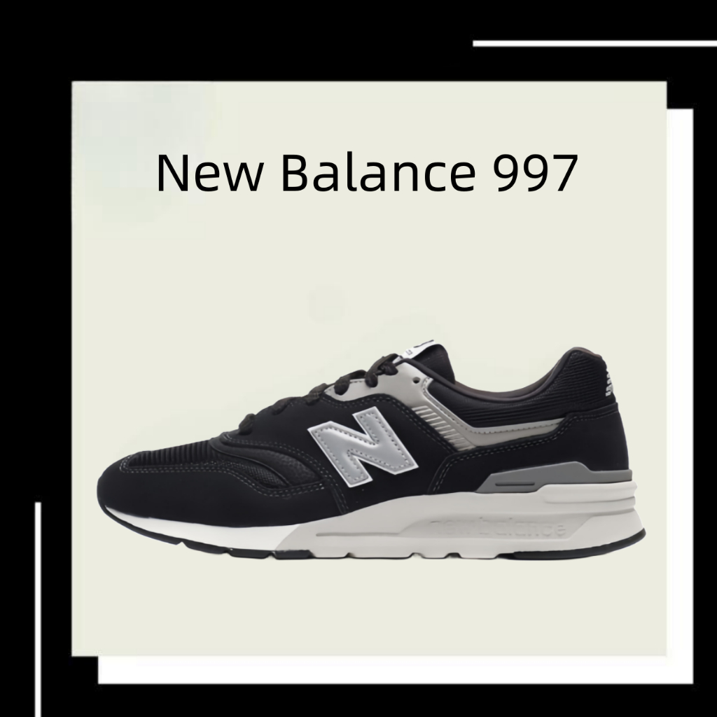New Balance NB 997 ขาว - ดำ ของแท้ 100 % gentleman Woman style Sports shoes Running shoes