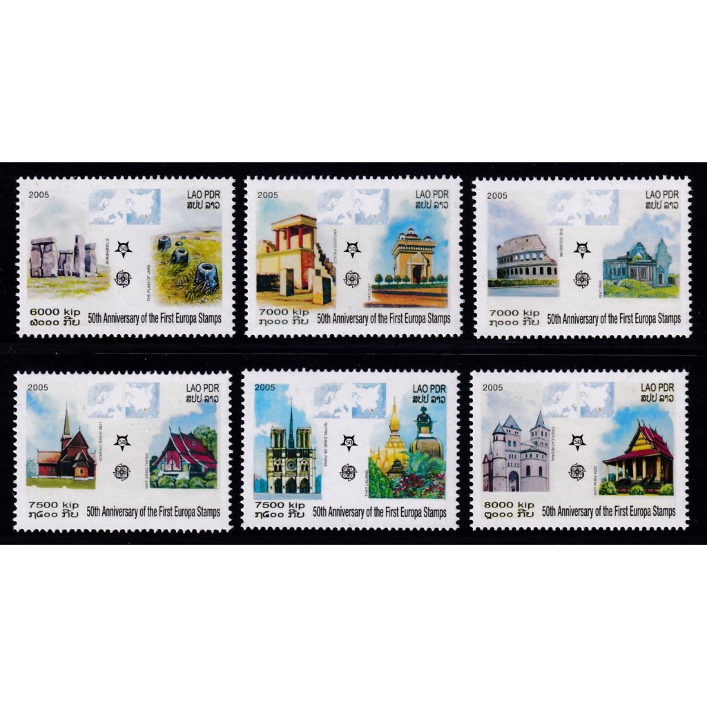Lao 50th Anniversary of the First Europa Stamps