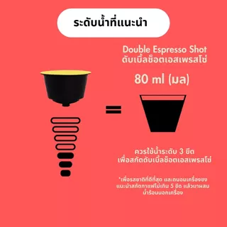 กาแฟแคปซูล ทรงดอลเช่ กัสโต้ จำนวน 10 แคปซูล ราคา 22 บาท/แคปซูล