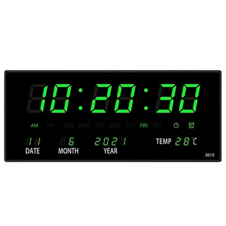 นาฬิกาดิจิตอล LED รุ่นJH-3615 แขวนติดผนัง Number ClockLED ขนาด 36x15x3CM พร้อมส่งฟรีหัวชาทและอะแดปเตอร์