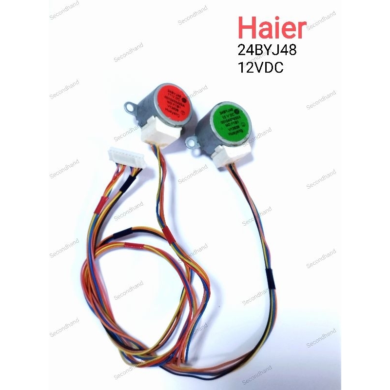 มอร์เตอร์สวิงแอร์ Haier รุ่น HSU-18LEK  : 24BYJ48 (12 V DC). อะไหล่แอร์มือสอง