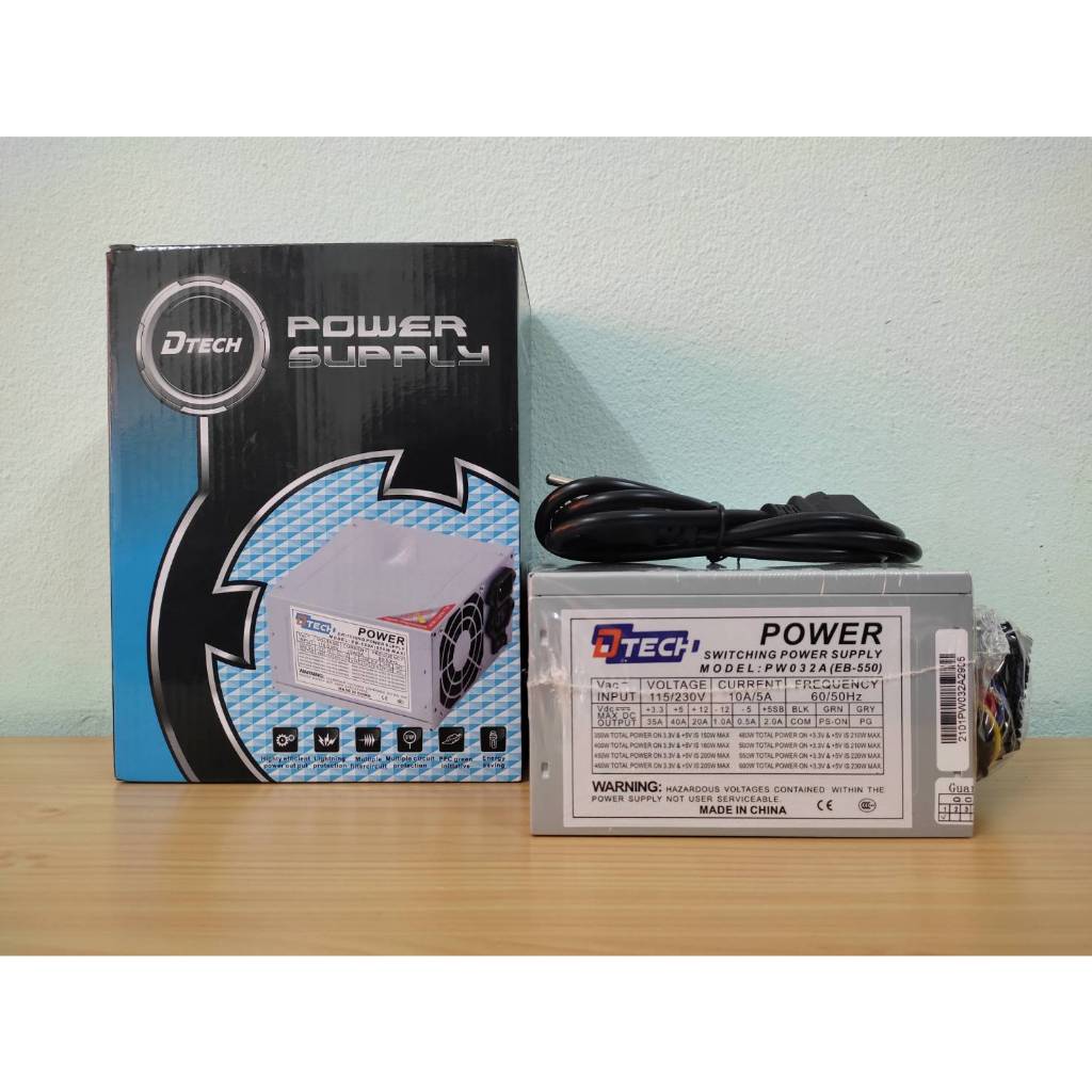 POWER SUPPLY (พาวเวอร์ซัพพลาย) 550W DTECH PW032 พร้อมกล่อง