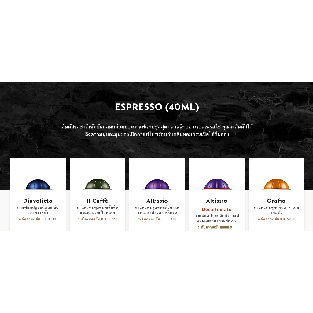 พร้อมส่ง Nespresso capsule VERTUO ขนาด 40 ML