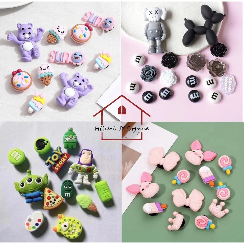 📢 [ลูกค้าใหม่ 1 บาท] พร้อมส่ง จิบิ ตัวติดรองเท้า ชุดตกแต่งรองเท้า ลายการ์ตูน