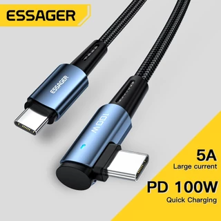 Essager 5A 100W ชนิด C ไปยังชนิด C สาย PD ชาร์จเร็ว Type C Huawei Samsung Xiaomi