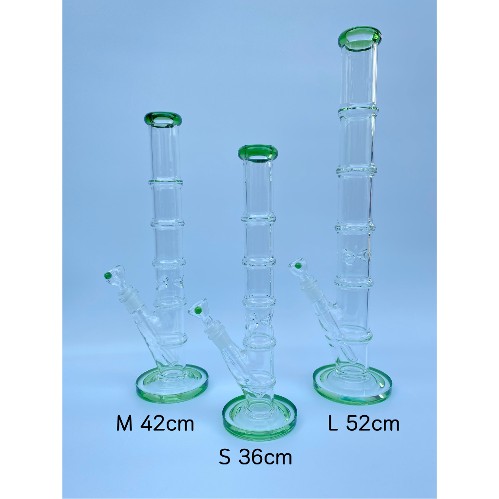บ้องแก้วไม้ไผ่ Bamboo 36-42-52cm Glass bong (SB006)
