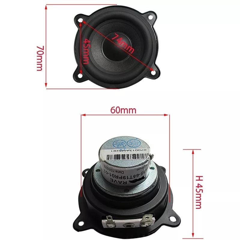 ลำโพงสำหรับ BEATS 2.5นิ้ว 2 Ohm 15W ดอกลำโพง (1คู่)