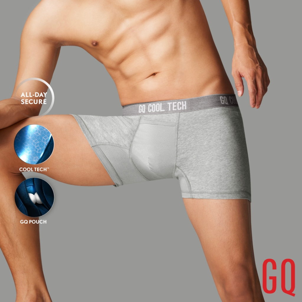 [3 ตัวลดเหลือ 999.-] GQ Cool Tech™ Heather Collection กางเกงในไข่เย็น รุ่น All-Day Secure ทรง Trunks ผ้า Heather