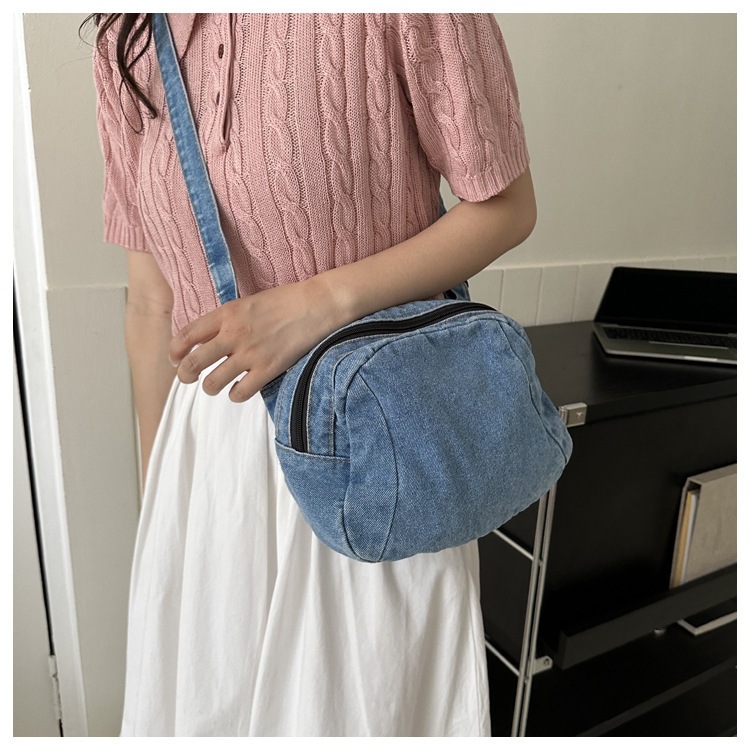 กระเป๋าผ้ายีนส์สไตล์เกาหลี กระเป๋าสะพายไหล่ crossbody