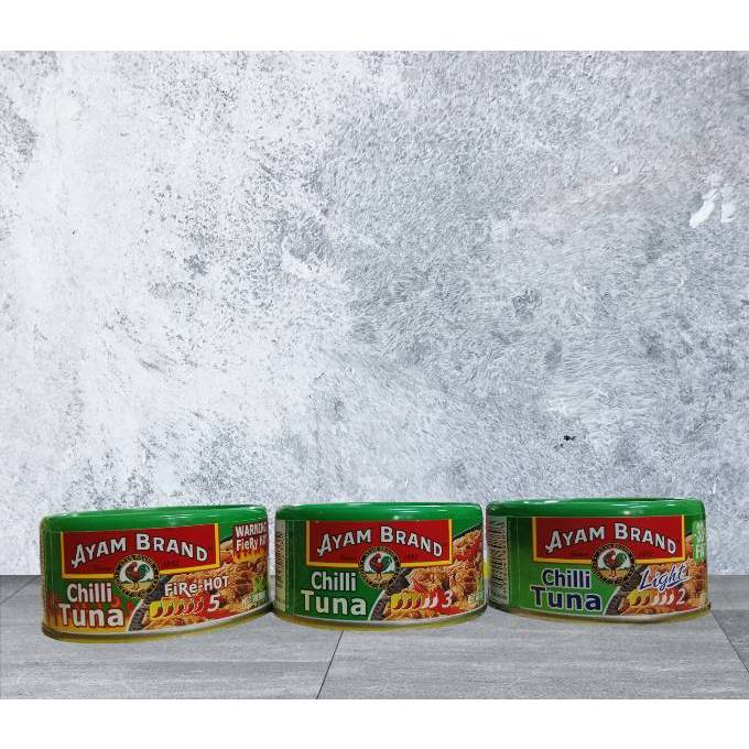 Tuna Chilli Ayam Brand น้ำหนัก 160 กรัม มี 3 ระดับความเผ็ด สินค้ามีฮาลาล