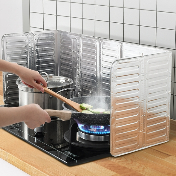 แผ่นอลูมิเนียมฟอยล์กันน้ำมันกระเด็น แผ่นกันน้ำมันกระเด็น ฉากกั้น น้ำมันกระเด็น KN-E002/S