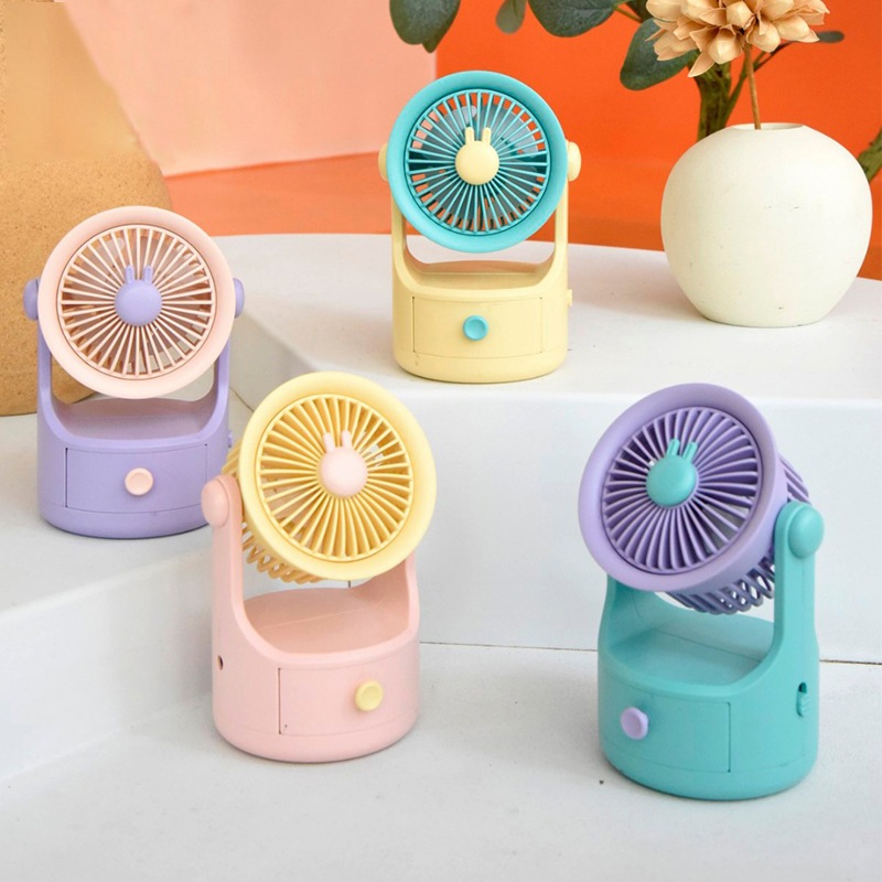 พัดลมตั้งโต๊ะ พัดลมเล็ก พร้อมสายชาร์จ USB ลมแรง พัดลมพกพา MINI DESKTOP USB FAN พัดลมตั้งโต๊ะทำงาน