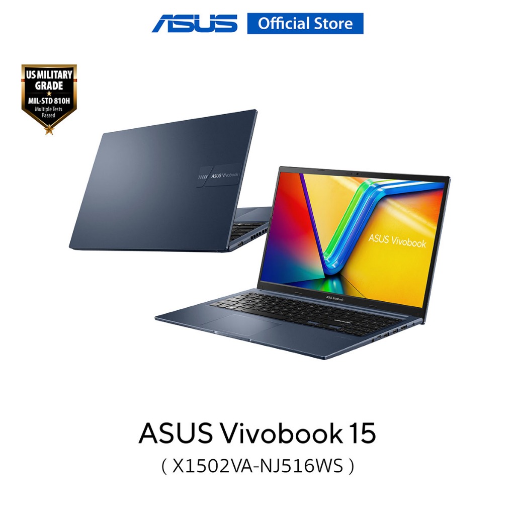 ASUS Vivobook 15 (X1502VA-NJ516WS) thin and light laptop, 15.6" Full HD (1920x1080), Intel i5-13500H