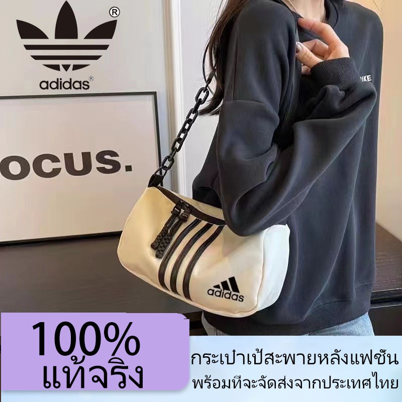 new 100%ของแท้ adidas Shoulder Bags กีฬากระเป๋าสะพายไหล่กระเป๋าแฟชั่นถุงร่อซู้ล