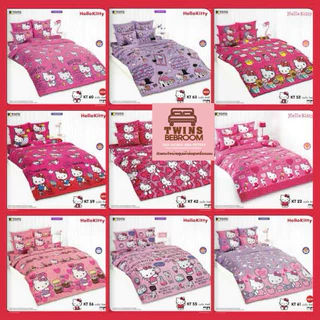 TOTO ผ้าปูที่นอนครบเซ็ต 3.5, 6 ฟุต (ไม่รวมผ้านวม) ❤️ลาย Hello Kitty ฮัลโหล คิตตี้ ลิขสิทธิ์แท้ TOTO 100%