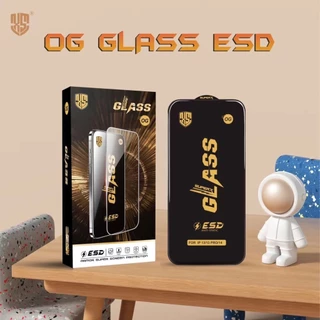 ฟิล์มกระจก เต็มจอ OG GLASS ESD ภาพชัด คุณภาพดี ติดเองได้ 1กล่อง 10แผ่น IPHOINE 16 PRO MAX