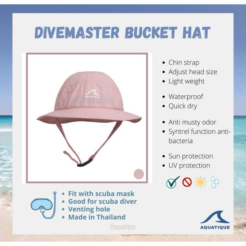 AQUATIQUE THAILAND - DIVEMASTER BUCKET HAT  CHERR BLOSSOM 🩷