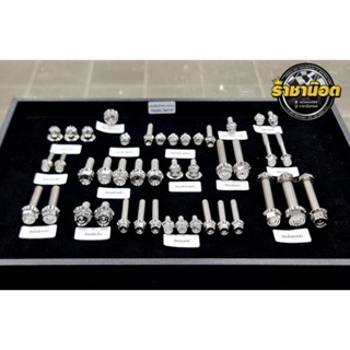 ชุดน๊อต ทั้งคัน  Vespa Sprint150/125.ลายสนามจี้ลาย- เจาะดอกไ…