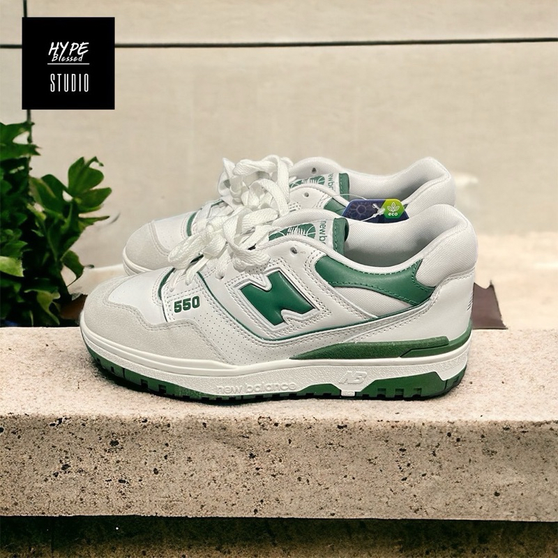 NEW BALANCE 550 WHITE GREEN  สินค้าพร้อมส่ง ของแท้100%