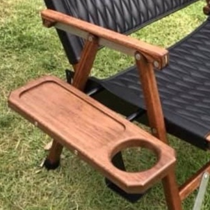 CAMP15 :  “Sideways TRAY”  ถาดไม้อเนกประสงค์ ถาดวางแก้ว ข้างเก้าอี้พับ (For Black Design Chair)